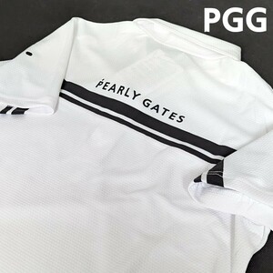 ☆新品正規品 PEARLYGATES/PGG メンズメッシュ裏使い 半袖ポロシャツ size4(M)　優れた吸水速乾性、ストレッチ性、通気性、軽量