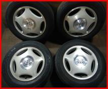 (H3039) TOYOTA 20セルシオ 16×7JJ+45 純正ホイール 225/60R16 タイヤ4本_画像1