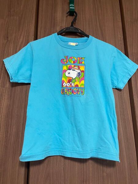 スヌーピー　SNOOPY スカイブルー 半袖Tシャツ