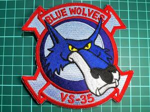 (ラスト1枚)【レア:ダイヤモンド商会作成】VS-35 Blue Wolves 部隊章 (Final:S-3B/CVN-74/CVW-14/NK-7xx) R25
