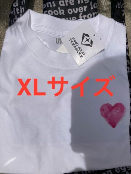 XLサイズ】ファインド ユア トレジャー ユニクロTシャツ　I LOVE YOU