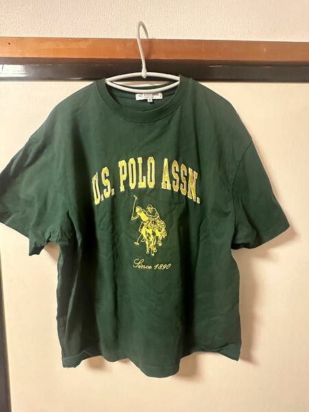 US POLO ASSN Tシャツ グリーン 半袖 古着