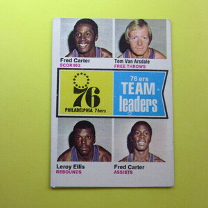 NBA 1974-75 Topps #94 76ers Leaders