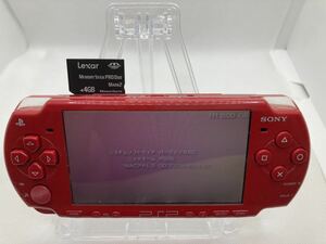 液晶美品　PSP2000レッド　メモリースティック付き　SONY ソニー プレイステーションポータブル 
