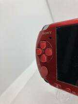 【訳あり特価品】PSP3000レッド　メモリースティック付き　SONY ソニー プレイステーションポータブル_画像2