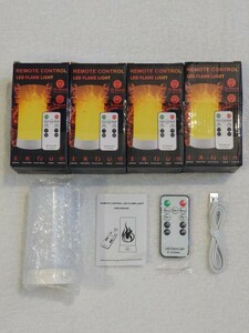 [Olier]LED lamp light .. light LED candle light Night light USB rechargeable remote control attaching (4 piece set )