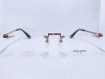 5B-42 メガネ メガネフレーム 眼鏡 HIROKO KOSHINO ブランド チタン 軽量 21g リムレス メンズ 男性 女性 レディース シンプル_画像2