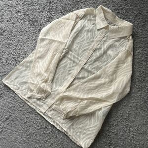 GRL* pattern pattern chiffon blouse ivory F* new goods 50