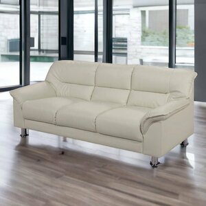  sofa sofa 3 seater . low sofa - compact synthetic leather imitation leather ivory modern triple sofa fake leather opening installation attaching 