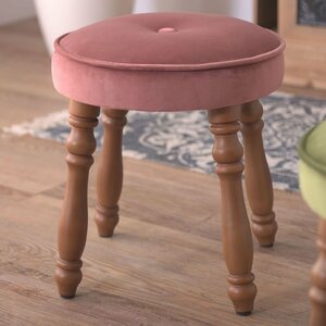 スツール 玄関スツール おしゃれ くすみ アンティーク ベロア 天然木 木製 コンパクト ピンク 椅子 いす イス
