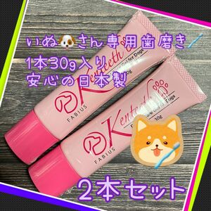 お得用2本セット ファビウス　ケンティス　デンタルケアジェル　犬用歯磨き　安心の日本製　30g×2