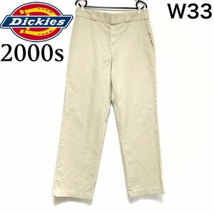 輸入古着 00s 00年代 Dickies ディッキーズ ワークパンツ IDEAL社ジッパー ウェルトポケット付き