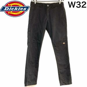 輸入古着 Dickies ディッキーズ ダブルニー スキニー チノパンツ ワークパンツ w32