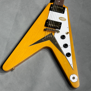 Epiphone 1958 Korina Flying V White Pickguard Aged Natural Epiphone flying V