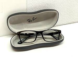 245-34 Ray Ban RB5288 F ケース付き Ray-Banメガネ プラスチック BRW CLR メンズ