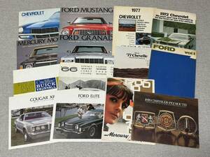 [ old car catalog ] 1960~70 period America car Ford / Chevrolet / Chrysler etc. various together 14 pcs. set!