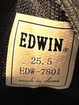 (送料無料)新品未使用品 EDWIN エドウィン メンズジュースブラックスウェード ハイカットジュース☆サイズ25.5㎝_画像8