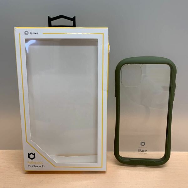 y050703m iFace Reflection iPhone 11 ケース クリア 強化ガラス (カーキ)アイフェイス 