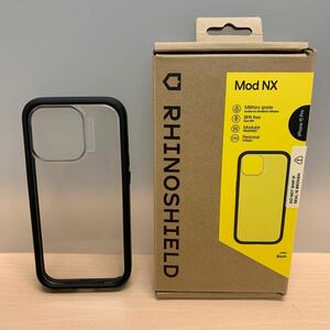 y051409m RHINOSHIELD iPhone 15 Pro Mod NX ケース 耐衝 米軍MIL規格 衝撃吸収 傷 指紋 防止 薄型 軽量 SGS認証 - ブラック