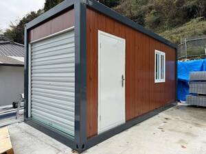  Saga departure * shutter attaching container house * prefab 4.5 tsubo, approximately 15m2* width 2.5m depth 6m height 2.8m* ream .. possibility * child part shop office work place warehouse temporary housing 