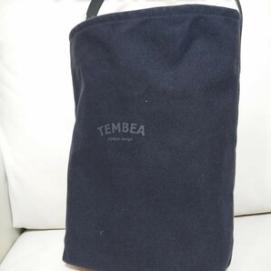 美品【TEMBEA テンベア】トートバッグ ショルダーバッグ キャンバス レザー ブラック