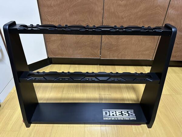 ドレス DRESS 木製 リールディスプレイスタンド(組み立て済) 10台｜釣具 収納 ブラック 釣り具用ストッカー