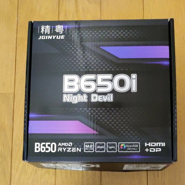 Jginyue B650i Night Devil mini-ITX マザーボード動作品