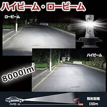 YAOFAO プリウス 30系 ZVW30 led ヘッドライト ハイビーム HB3/9005 12v/24v 対応 8000lm_画像6