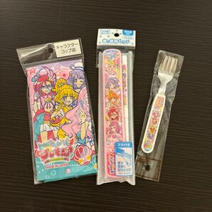 トロピカルージュプリキュア　コップ袋、お箸セット、フォーク