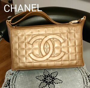 CHANEL シャネル チョコバー ショルダーバッグ ゴールド デカココマーク 希少