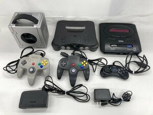 ゲーム機本体 おまとめセット GAME CUBE 本体 DOL-001 / NINTENDO64 本体 NUS-001 / SEGA MEGA DRIVE 2 HAA-2502 他【CDBD8032】