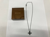 GUCCI グッチ ネックレス 十字架トップ AG925刻印 11.5g【CEAF6019】_画像1