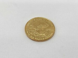 K22　アメリカ　イーグル金貨　1/10oz　5ドル　総重量3.4g【CEAH6074】
