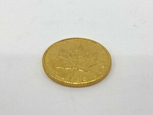 K24IG Canada Maple leaf gold coin 1/10oz 1989 gross weight 3.1g[CEAH6050]