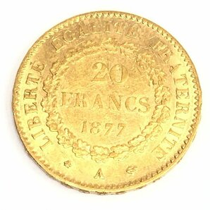 K21.6 金貨幣 フランス 20フラン 重量6.4g【CEAA7034】の画像2