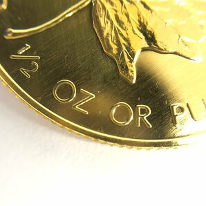 K24IG カナダ メイプルリーフ金貨 1/2oz 2枚まとめ 総重量31.1g【CDBD7032】の画像7