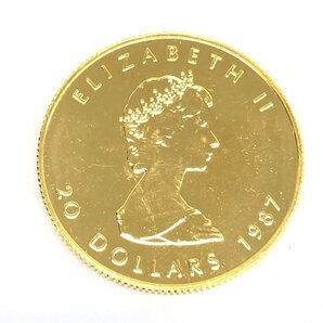 K24IG カナダ メイプルリーフ金貨 1/2oz 2枚まとめ 総重量31.1g【CDBD7032】の画像3