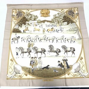 HERMES エルメス スカーフ カレ90 PRESENTATION de CHEVAUX【CDBB5010】