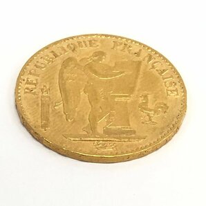 K21.6 金貨幣 フランス 20フラン 重量6.4g【CEAA7034】の画像6