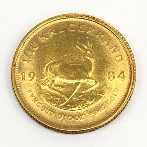 K22 Южноафриканская Республика Crewgarland Gold Coin 1/10 унций 1984 Общий вес 3,4 г [CDAX8048]