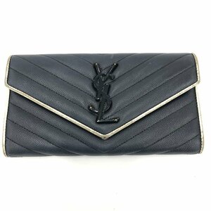 YVES SAINT LAURENT イブサンローラン 財布 Vステッチ レディース GUE372264・0816【CEAC4013】