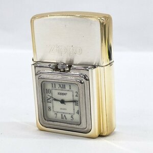 ZIPPO ジッポ ライター TIME LIGHT 時計付き 不動 リューズ〇【CEAE0006】