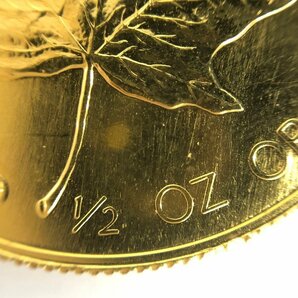 K24IG カナダ メイプルリーフ金貨 1/2oz 総重量15.5ｇ【CEAC6022】の画像5