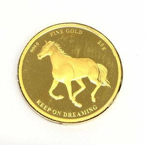 K24 оригинальный золотой медаль STAR HORSE 999.9 печать полная масса 2.5g [CEAG7090]