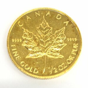 K24IG　カナダ　メイプルリーフ金貨　1/2oz　1998　総重量15.5g【CEAG7074】