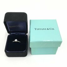 TIFFANY ティファニー リング PT950刻印 0.34CT 10号 3.6g【CEAI9022】_画像2