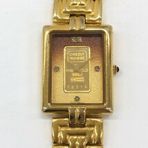 CREDIT SUISSE クレディ スイス 腕時計 FINE GOLD 999.9刻印 FK-581-P 4070693 稼働品 68.7ｇ【CEAK2023】_画像1