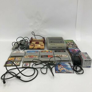 Nintendo スーパーファミコン 本体 SHVC-001 / ファミコン 本体 HVC-001 / ACアダブター / ソフト 他 おまとめセット【CEAL9018】