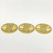 K24 純金 メイプルリーフ金貨 ケース付き 1/10オンス 3点セット 総重量9.3g【CEAL8032】_画像4