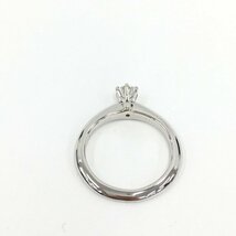 Tiffany&Co. ティファニー Pt950 エンゲージメントリング D0.24ct 総重量4.4g 7号 イニシャル入り 鑑定書 箱付き【CEAN7044】_画像4